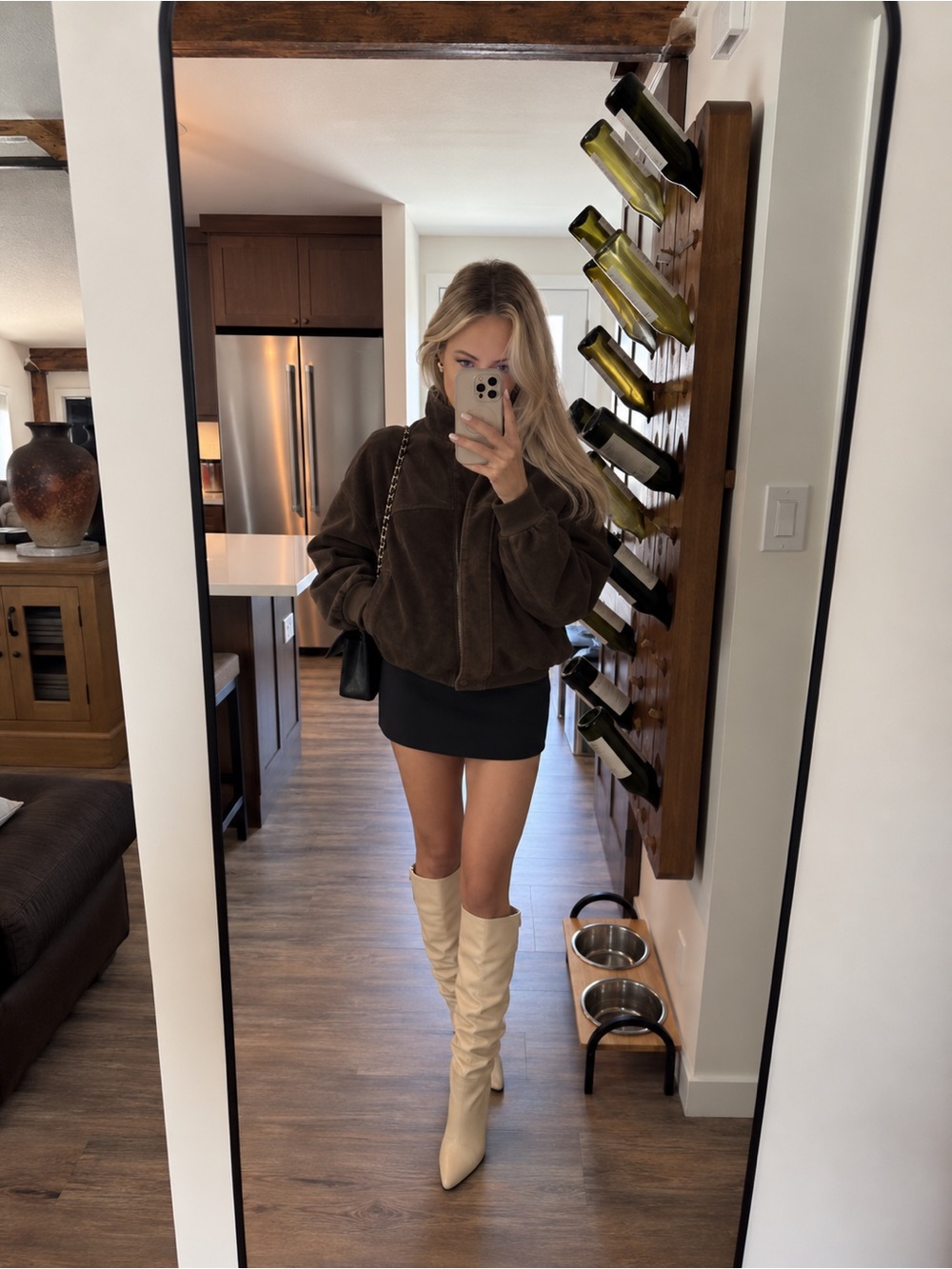 Jimmy Choo Hart Women’s Knee-High Cream Slouch Boots